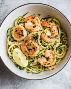 15 Minute Sweet Chili Shrimp Zoodles