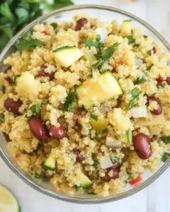 4 Bean Curry Quinoa Salad