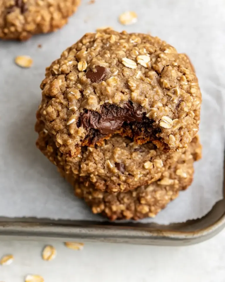 5 Ingredient Oatmeal Tahini Cookies
