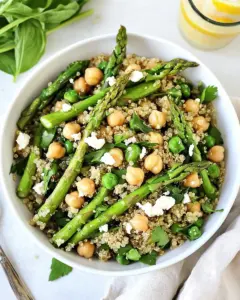 Asparagus Chickpea Quinoa Salad