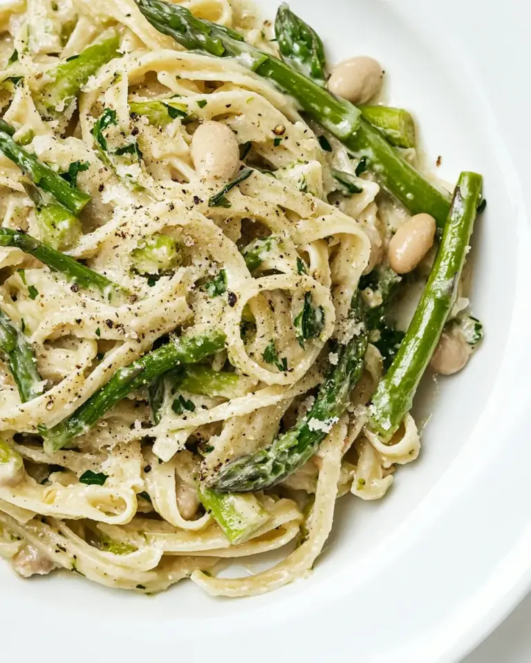 Asparagus Pasta with White Beans