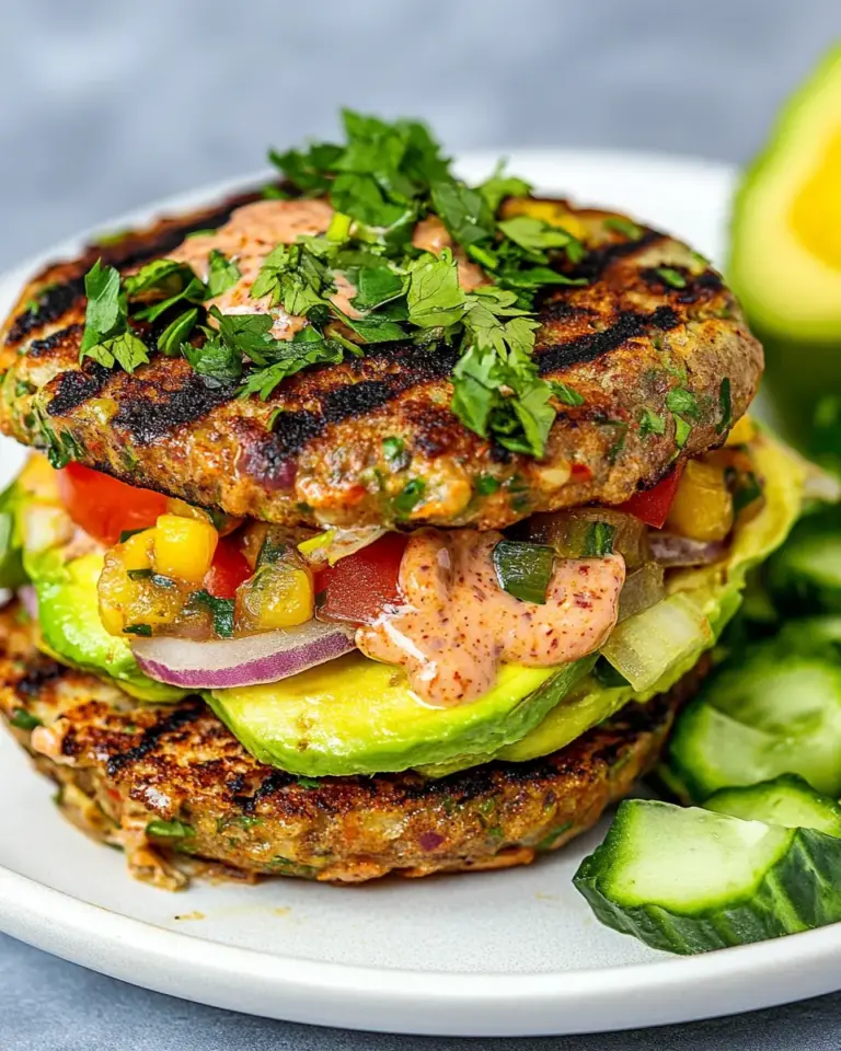 Avocado Burger with Chipotle Yogurt Sauce