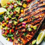 Awesome Grilled Salmon with Avocado Salsa