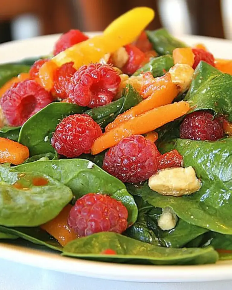 Baby Spinach and Raspberry Salad
