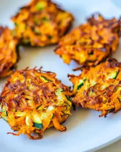 Baked Chipotle Sweet Potato and Zucchini Fritters