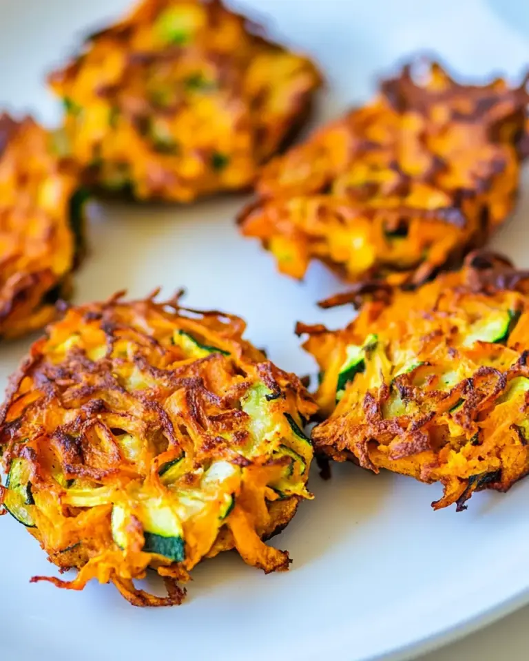 Baked Chipotle Sweet Potato and Zucchini Fritters