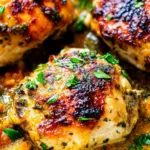 Baked Garlic Herb Chicken with Scalloped Sweet Potatoes