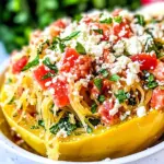 Baked feta spaghetti squash