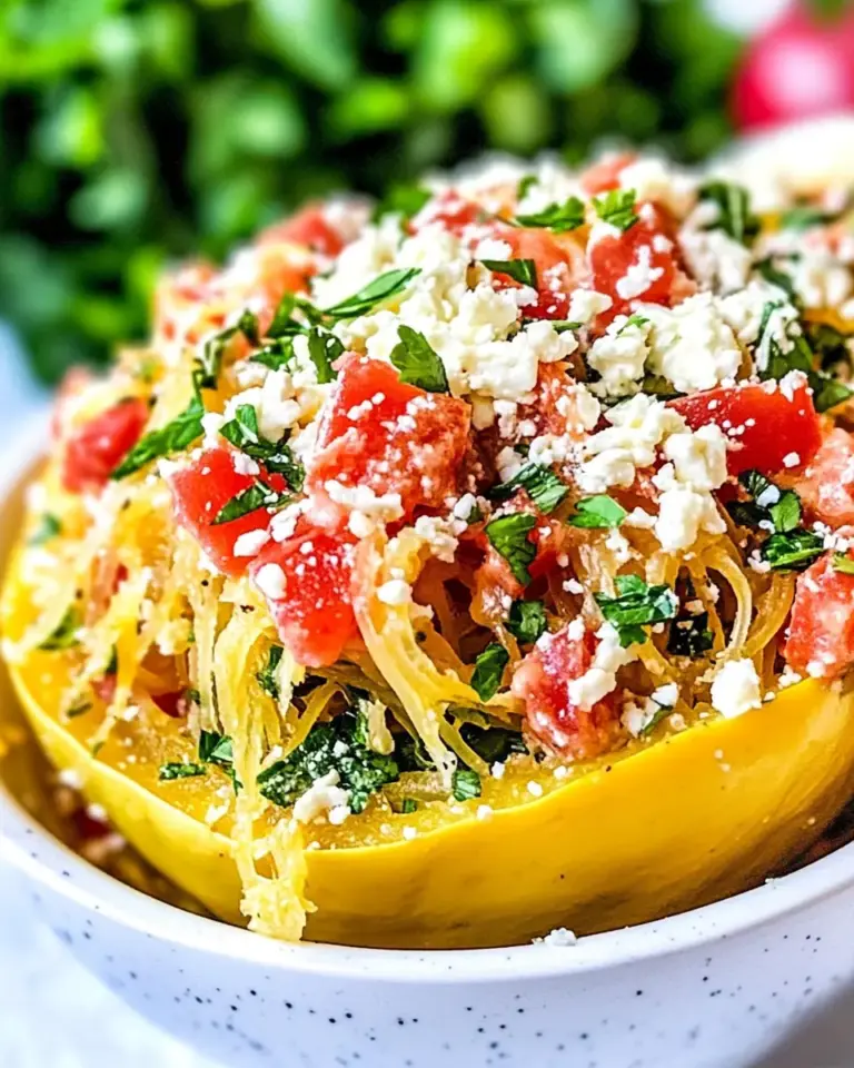 Baked feta spaghetti squash