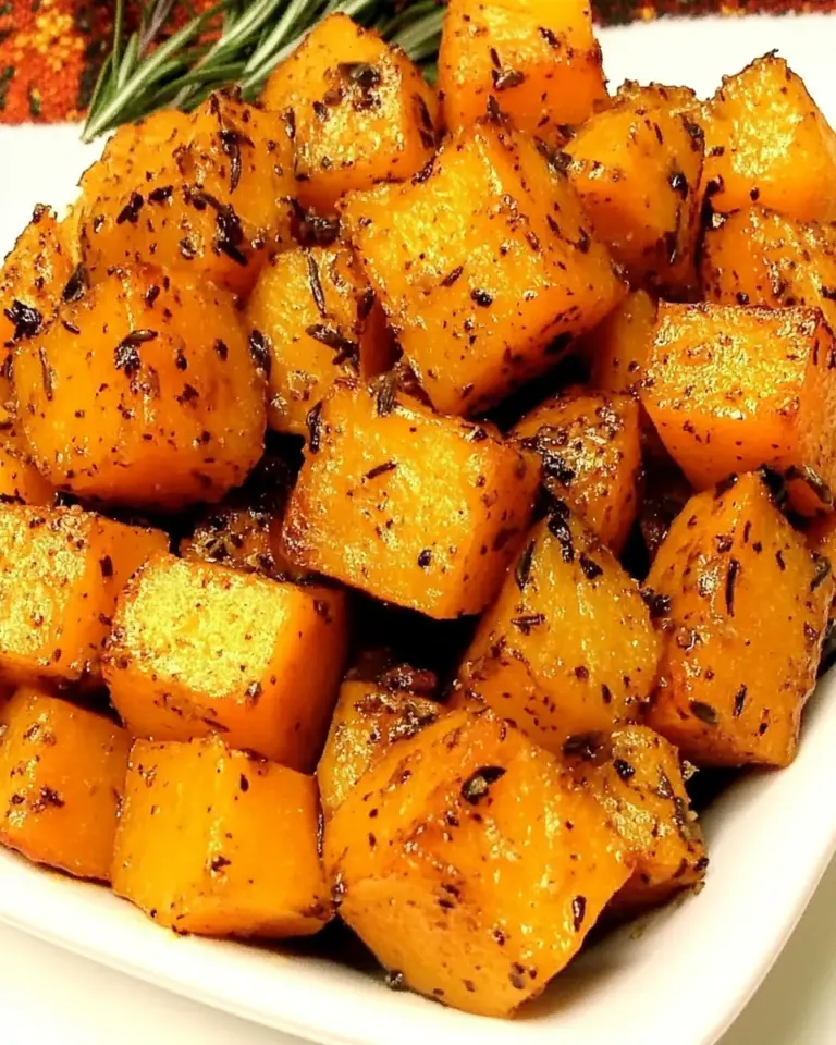 Balsamic Butternut Squash with Rosemary