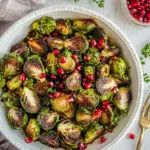 Balsamic Glazed Brussels Sprouts with Pomegranate Seeds