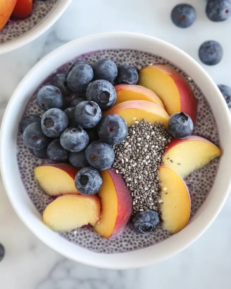 Blueberry Peach Chia Bowls