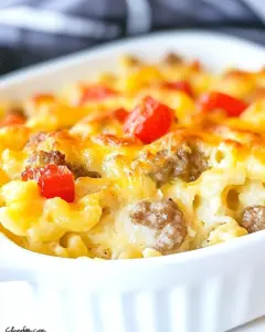 Breakfast Sausage Pasta Bake