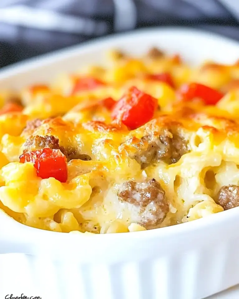 Breakfast Sausage Pasta Bake