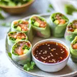 Brussels Sprout Avocado Winter Rolls with Grapefruit Hoisin Dipping Sauce