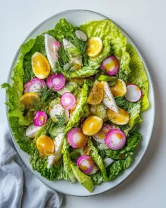 Butter Leaf Lettuce Salad with a Lemon Dill Dressing