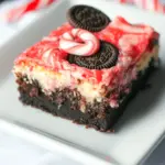 Candy Cane Oreo Cheesecake Brownies