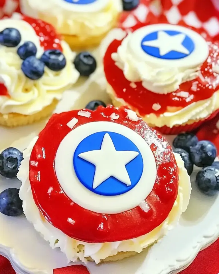 Captain Americas Sweet Shield Cakes