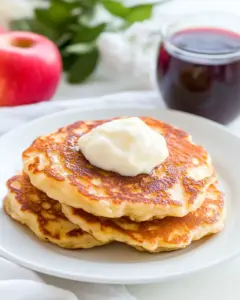 Cheese Pancakes with Apple