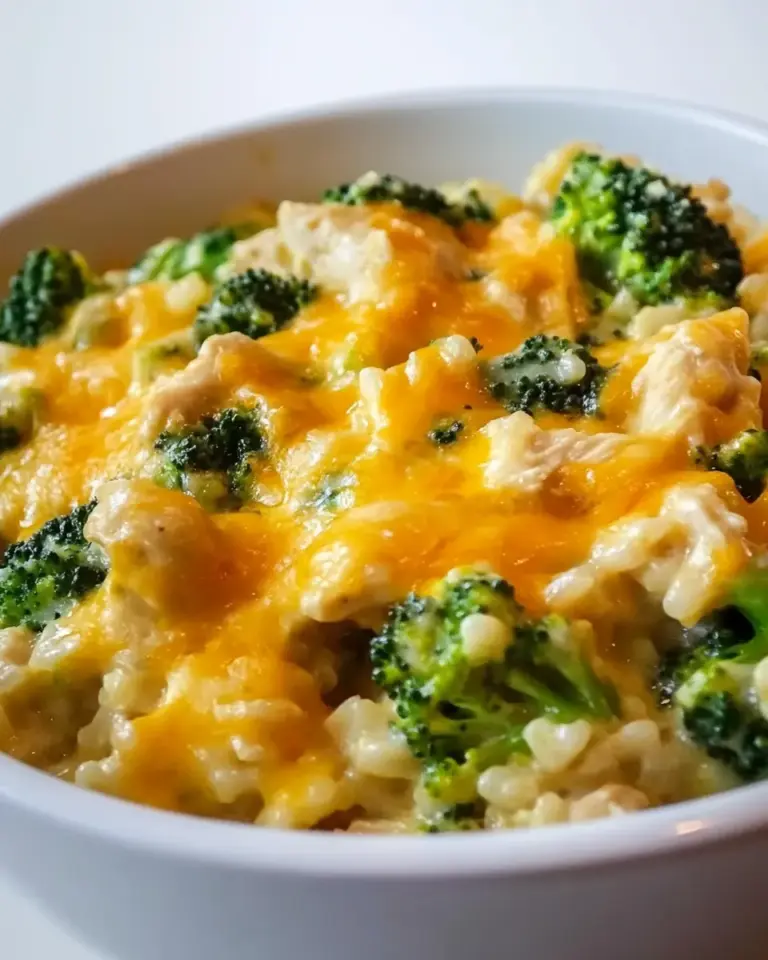 Cheesy Chicken Broccoli and Rice Casserole