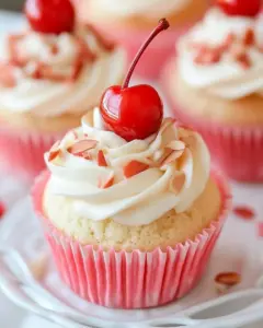 Cherry Almond Cupcakes