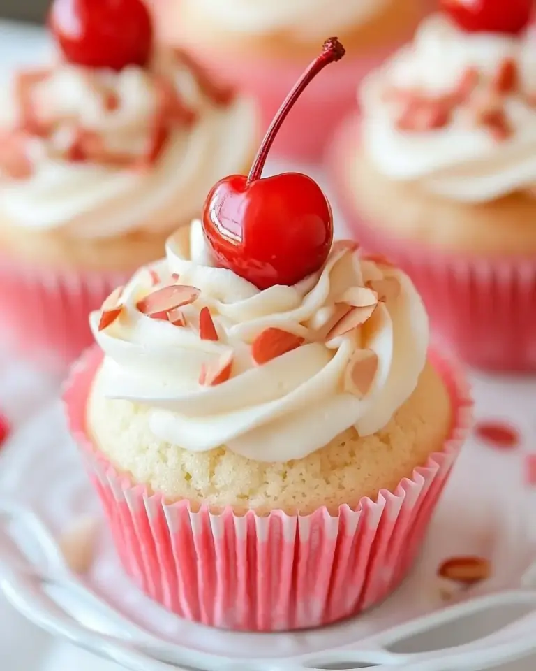 Cherry Almond Cupcakes
