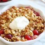 Cherry Rhubarb Crisp