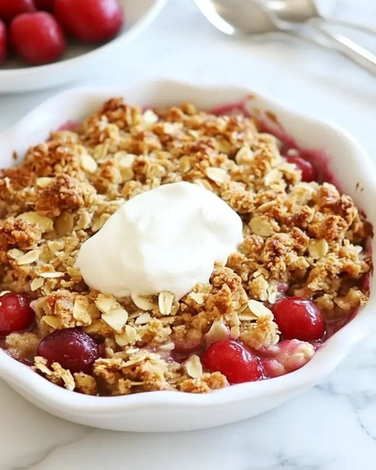 Cherry Rhubarb Crisp