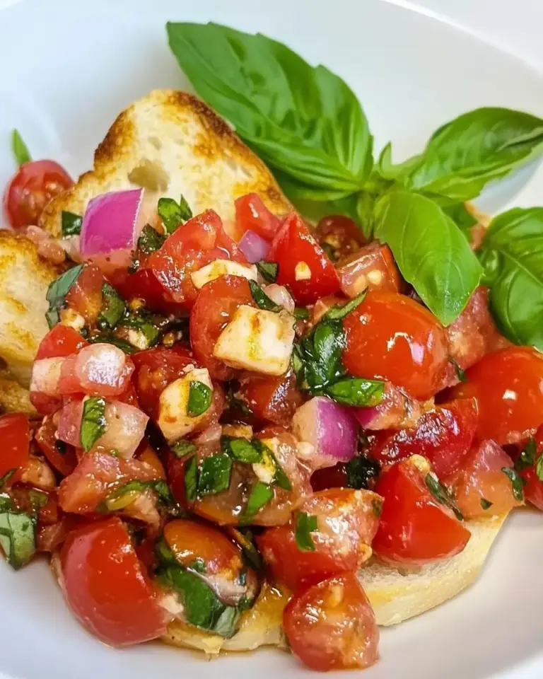 Cherry Tomato Bruschetta with Mozzarella