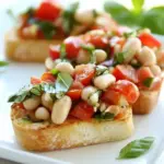 Cherry Tomato White Bean Bruschetta