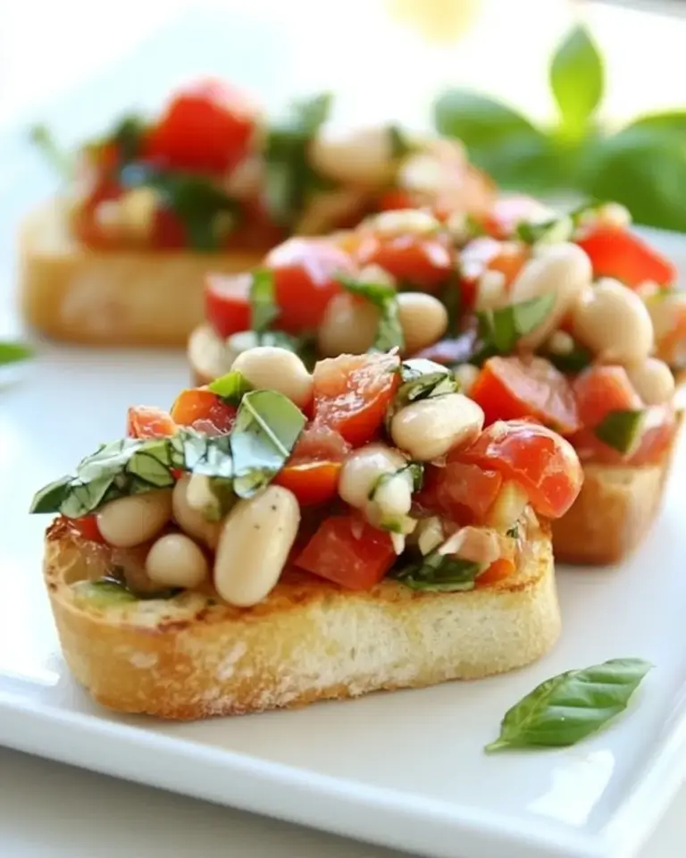 Cherry Tomato White Bean Bruschetta
