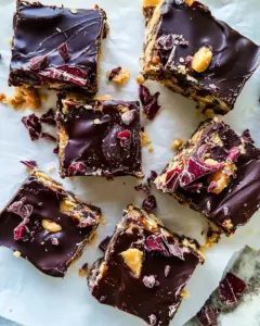 Chewy Chocolate Peanut Butter Crunch Bars