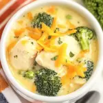 Chicken Broccoli Cheese Soup with Rice