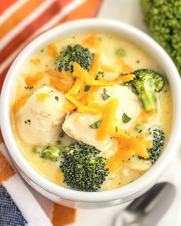 Chicken Broccoli Cheese Soup with Rice