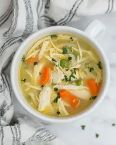 Chicken Noodle Egg Drop Soup