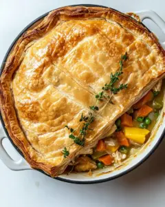 Chicken Pot Pie with Puff Pastry