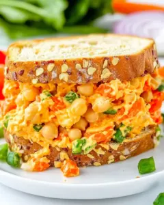 Chickpea Carrot Salad Sandwich