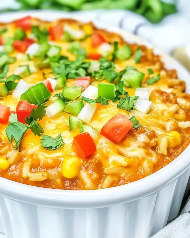 Chili Cheese Chicken and Rice Casserole