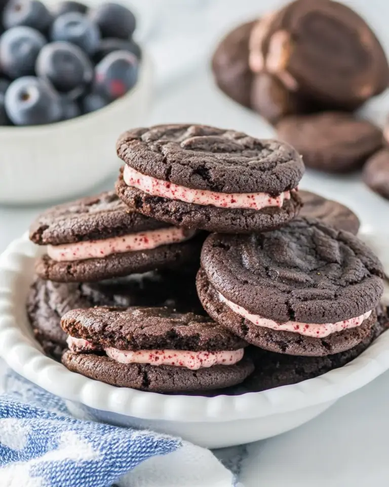 Chocolate Cherry Sandwich Cookies