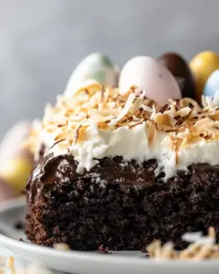 Chocolate Coconut Easter Cake