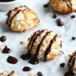 Chocolate Drizzled Coconut Macaroons