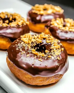 Chocolate Glazed Peanut Butter Donuts