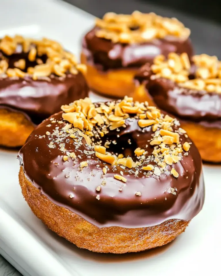 Chocolate Glazed Peanut Butter Donuts