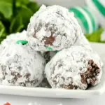 Chocolate Mint Snowball Cookies