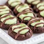 Chocolate Mint Thumbprint Cookies
