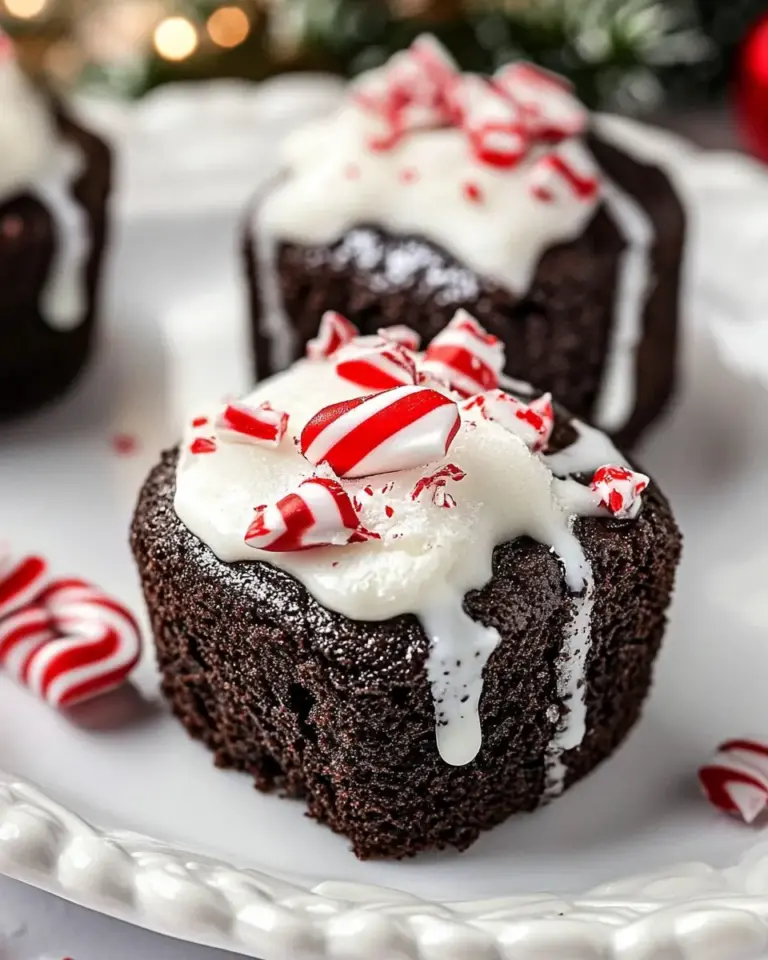 Chocolate Peppermint Mini Cakes