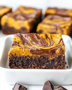Chocolate Swirled Pumpkin Bars
