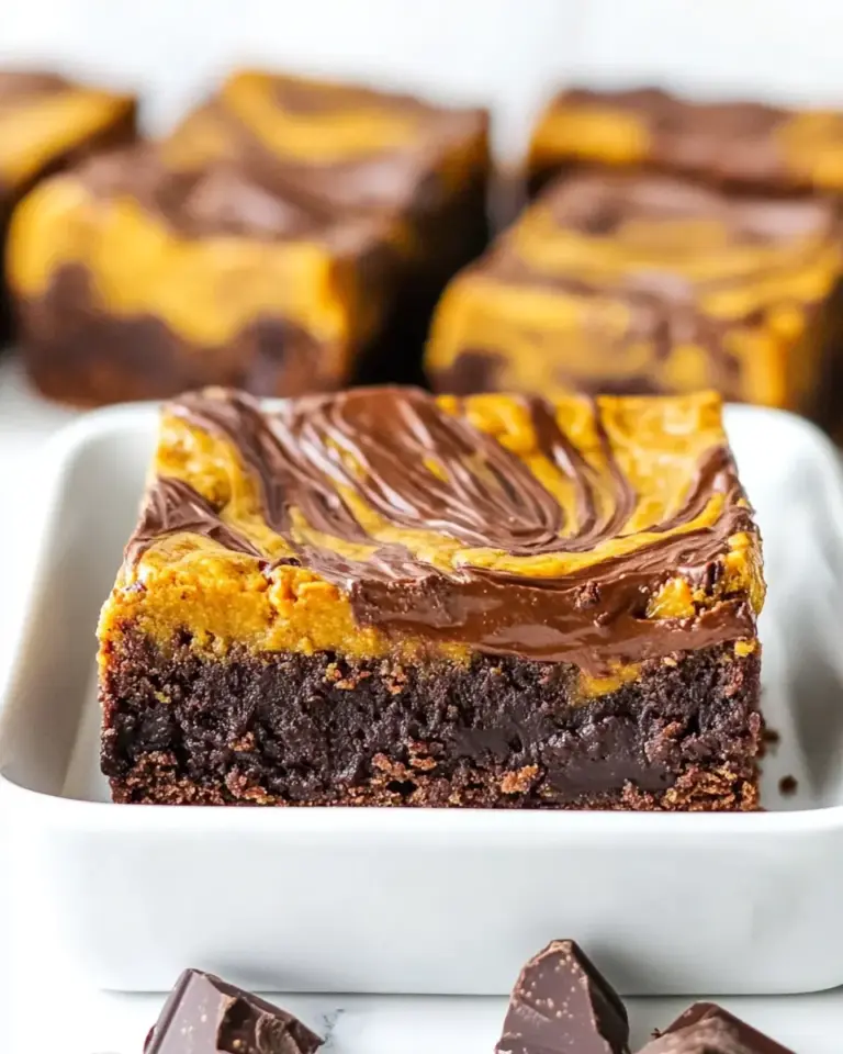 Chocolate Swirled Pumpkin Bars