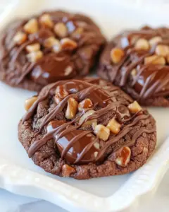 Chocolate Turtle Cookies