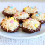Coconut Macaroon Nutella Nests